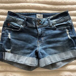 Hudson Ruby Short Blue Rolled-Cuff Denim Shorts